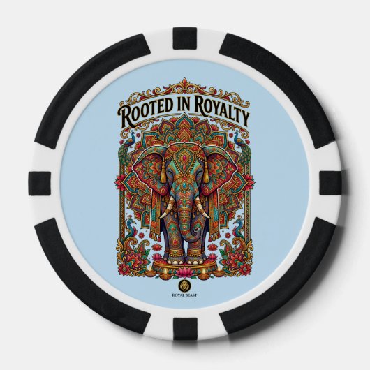 Lot De Jeton De Poker Le Géant Douce : Conception Artistique d'Éléphant (Recto)