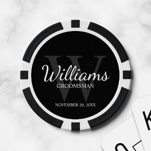 Lot De Jeton De Poker Le nom et le monogramme des développeurs de script