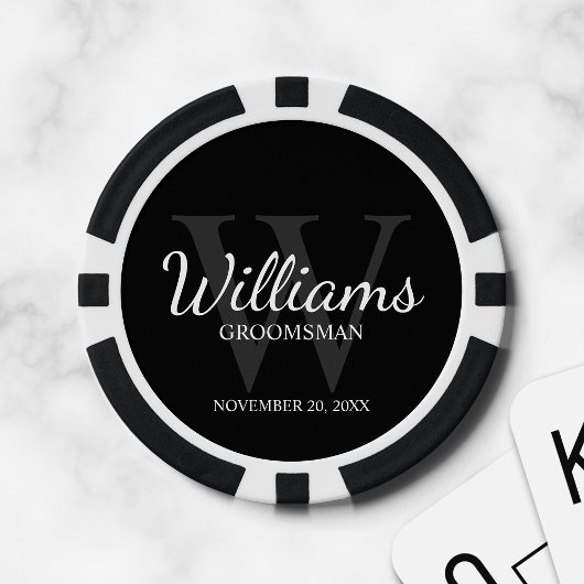 Lot De Jeton De Poker Le nom et le monogramme des développeurs de script