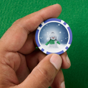 Lot De Jeton De Poker Le personnage de bonhomme de neige de Noël adorabl
