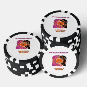 Lot De Jeton De Poker Le visage de soleil souriant
