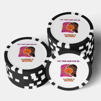 Lot De Jeton De Poker Le visage de soleil souriant