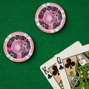 Lot De Jeton De Poker Léa le Léopard Rose