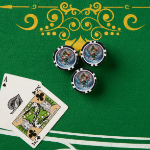 Lot De Jeton De Poker L'elfe de Noël squelettique – Vacances sombres mig