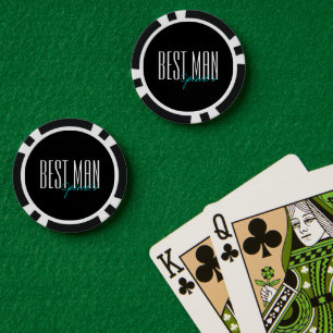 Lot De Jeton De Poker Lettres audacieuses "Best Man" Soirée de mariage p