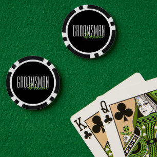 Lot De Jeton De Poker Lettres grasses "Garçon d'honneur" Cortège de mari