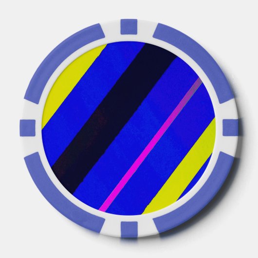 Lot De Jeton De Poker Lignes colorées (Recto)
