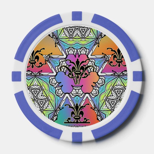 Lot De Jeton De Poker Lily Fleur (Recto)