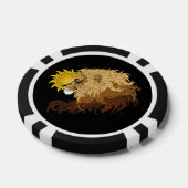Lot De Jeton De Poker Lion noir jaune Mandala Sun (Simple)