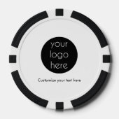 Lot De Jeton De Poker Logo d'entreprise Code QR promotionnel Texte (Recto)