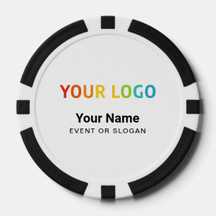 Lot De Jeton De Poker Logo d'entreprise en ligne personnalisé, nom, site