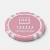 Lot De Jeton De Poker Logo d'entreprise rose (Simple)