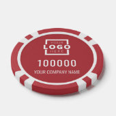 Lot De Jeton De Poker Logo d'entreprise rouge (Simple)