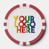 Lot De Jeton De Poker Logo d'entreprise simple blanc (Recto)