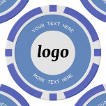 Lot De Jeton De Poker Logo et texte Business Promotion Sky Blue<br><div class="desc">Logo simple et texte personnalisé pour promouvoir votre entreprise. Remplacez le logo et le texte par le vôtre pour customiser. Minimaliste et professionnel pour refléter votre marque.</div>
