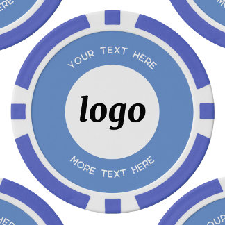 Lot De Jeton De Poker Logo et texte Business Promotion Sky Blue