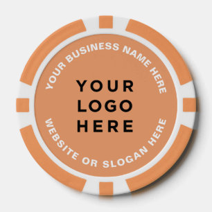 Lot De Jeton De Poker Logo et texte d'entreprise Simple Professionnel