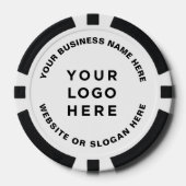 Lot De Jeton De Poker Logo et texte d'entreprise Simple Professionnel (Recto)