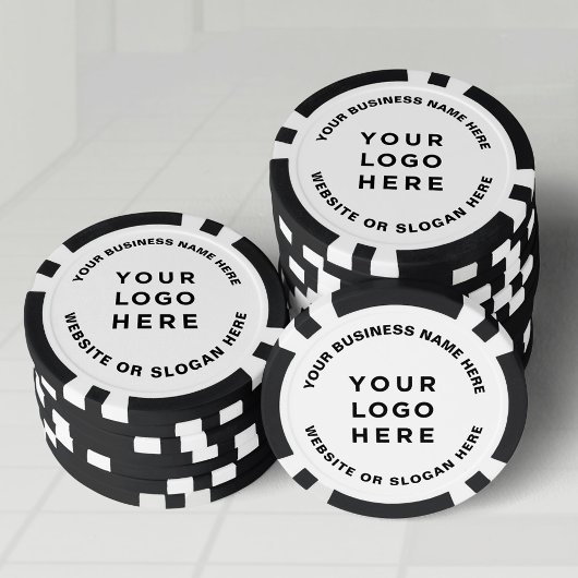 Lot De Jeton De Poker Logo et texte d'entreprise Simple Professionnel