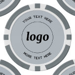 Lot De Jeton De Poker Logo et texte Entreprise Promotion Poudre Bleue<br><div class="desc">Logo simple et texte personnalisé pour promouvoir votre entreprise. Remplacez le logo et le texte par le vôtre pour customiser. Minimaliste et professionnel pour refléter votre marque.</div>