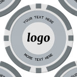 Lot De Jeton De Poker Logo et texte Entreprise Promotion Poudre Bleue<br><div class="desc">Logo simple et texte personnalisé pour promouvoir votre entreprise. Remplacez le logo et le texte par le vôtre pour customiser. Minimaliste et professionnel pour refléter votre marque.</div>