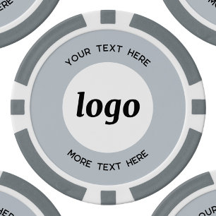 Lot De Jeton De Poker Logo et texte Entreprise Promotion Poudre Bleue