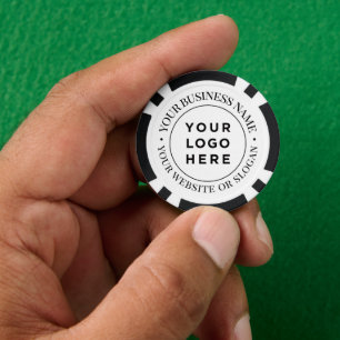 Lot De Jeton De Poker Logo et texte personnalisés d'entreprise Élégant