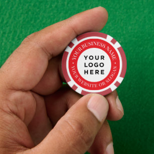Lot De Jeton De Poker Logo et texte personnalisés pour entreprise Élégan