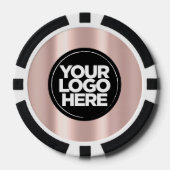 Lot De Jeton De Poker Logo personnalisé et texte rose pâle (Recto)