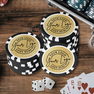 Lot De Jeton De Poker Logo personnalisé or
