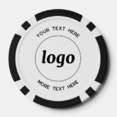 Lot De Jeton De Poker Logo simple et promotion de l'entreprise textuelle (Verso)