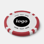 Lot De Jeton De Poker Logo simple et promotion de l'entreprise textuelle (Simple)