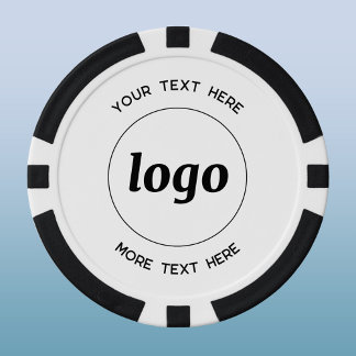 Lot De Jeton De Poker Logo simple et promotion de l'entreprise textuelle