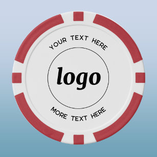 Lot De Jeton De Poker Logo simple et promotion de l'entreprise textuelle