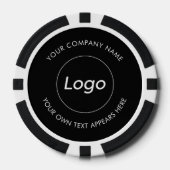 Lot De Jeton De Poker Logo simple et texte Business promotionnel code QR (Recto)