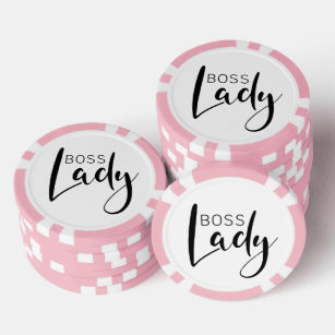 Lot De Jeton De Poker Logo unique Boss Lady Personnalisé