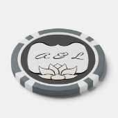 Lot De Jeton De Poker Lotus en blanc (Simple)