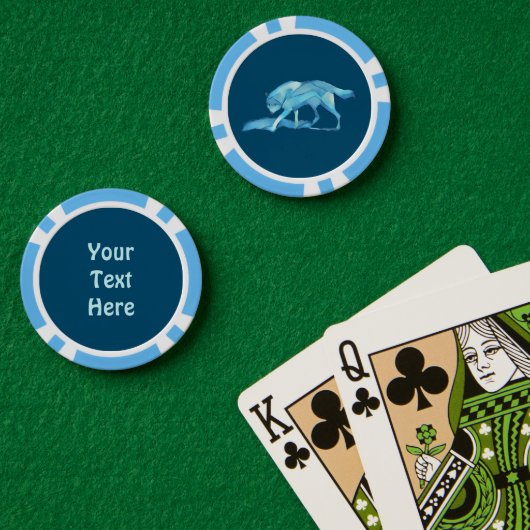 Lot De Jeton De Poker Loup bleu (Table de poker (double))