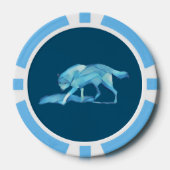 Lot De Jeton De Poker Loup bleu (Recto)