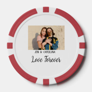 Lot De Jeton De Poker Love Forever LGbtq couple fierté ajouter nom photo