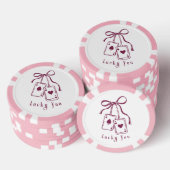 Lot De Jeton De Poker Lucky you cards bow trendy (Empiler)