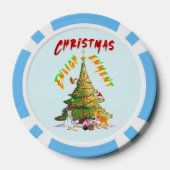 Lot De Jeton De Poker Lumière de Noël (Verso)