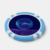 Lot De Jeton De Poker Lumineuse Bleu Violet Rêve Abstrait Fractal Art (Simple)