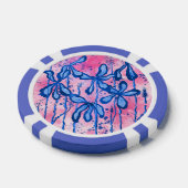 Lot De Jeton De Poker Lys encrés rose et bleu (Simple)