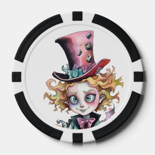 Lot De Jeton De Poker Mad Hatter (Recto)