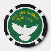 Lot De Jeton De Poker Magicien Personnalisé Top Hat et Dove (Verso)