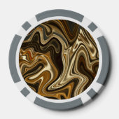 Lot De Jeton De Poker Magnifique style marbré - brun chaud (Verso)