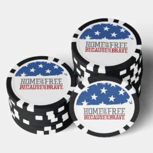 Lot De Jeton De Poker Maison des libres grâce aux braves drapeau américa
