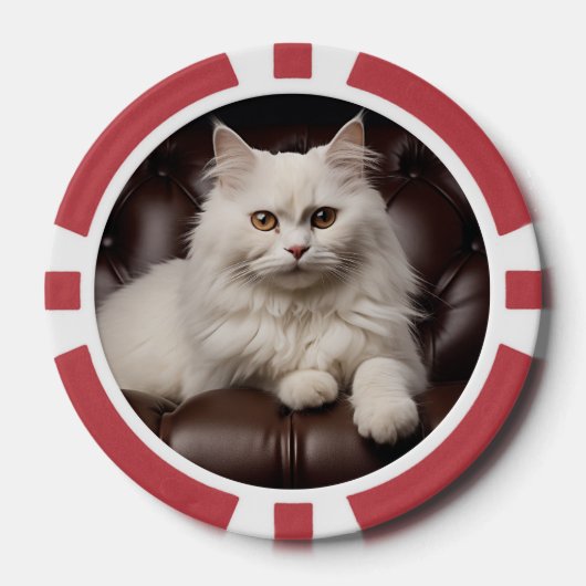 Lot De Jeton De Poker Majestic white cat (Recto)