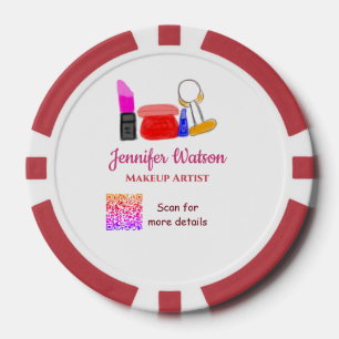 Lot De Jeton De Poker Maquilleur ajouter nom site web email téléphone n°